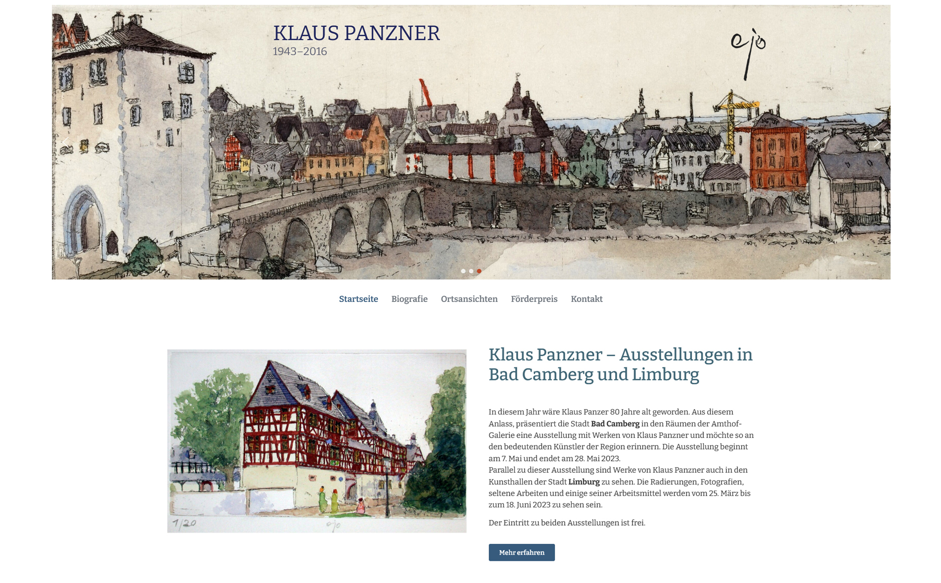 KlausPanzner.de - Künstlerwebseite (2023)